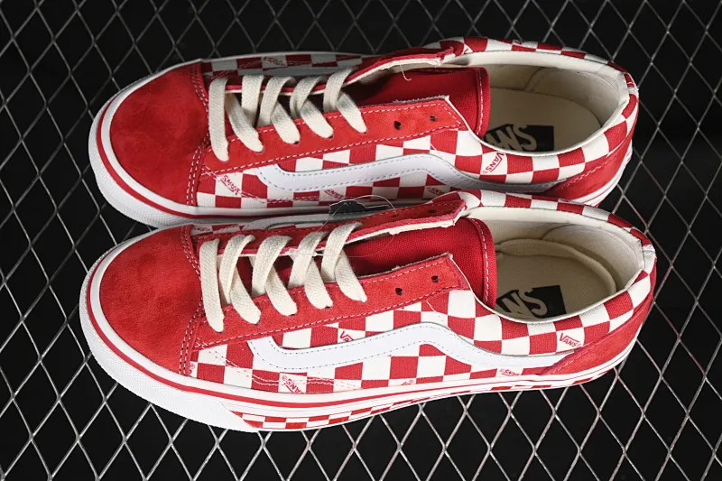 All categories Vans Vans series Vans Low Vans low top Vans Old Skool 36 LX-BMX official new style white and red checkerboard casual canvas shoes VN000D57ERM